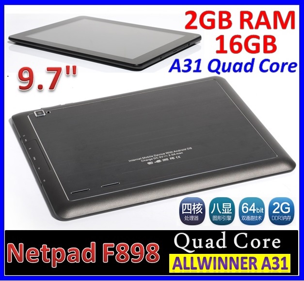 Netpad LY-F898 Allwinner A31 2GB RAM 16GB Quadcore Android Tablet PC